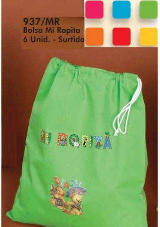 BOLSA PARA ROPITA GUARDERÍA VARIOS COLORES 2